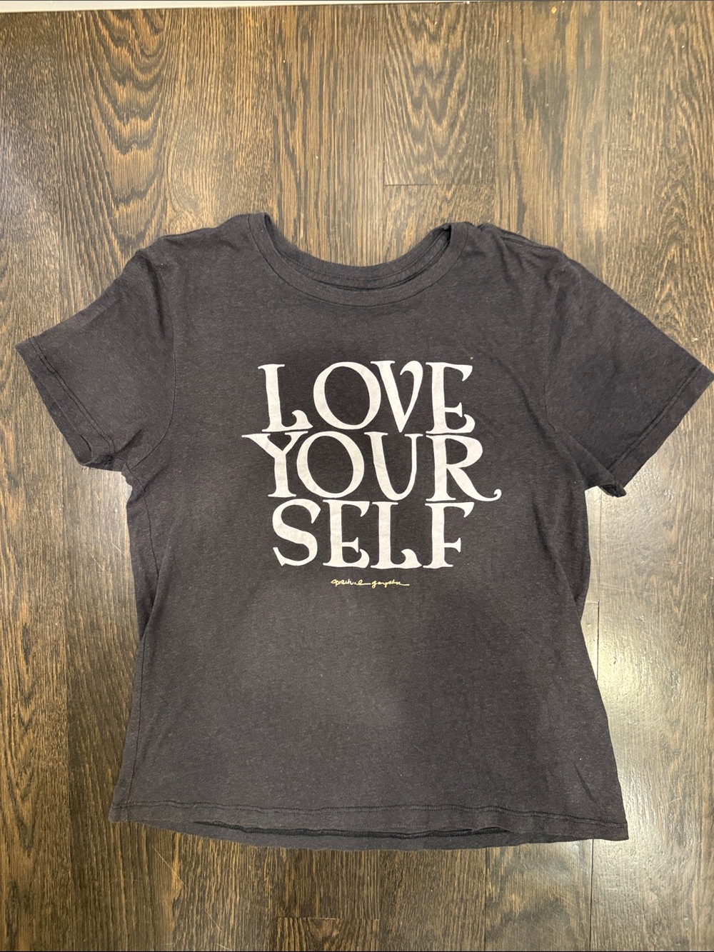 Spiritual Gangster Black/charcoal "Love Your Self" Graphic Tee